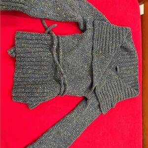 Elegant Gray Women's Cardigan with Belt